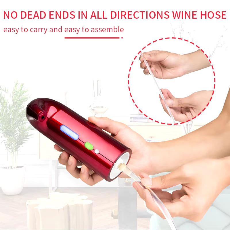 Electric Wine Aerator One Touch Quick Aerating Awakening Wine Decanter Dispenser Pump Automatic USB Rechargeable Wine Pourer